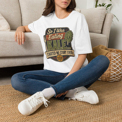Eating Kale T-Shirt — "So I Was Eating Kale... Started No Story Ever" Vintage Veggie Tee