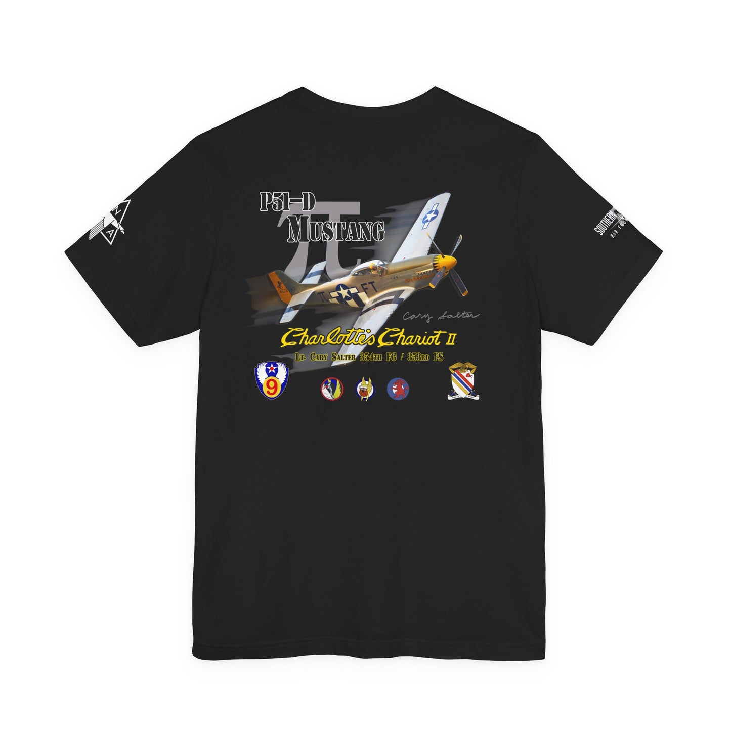 Southern Heritage Aviation Foundation P51 Mustang Charlotte's Chariot II Unisex Softstyle T-Shirt