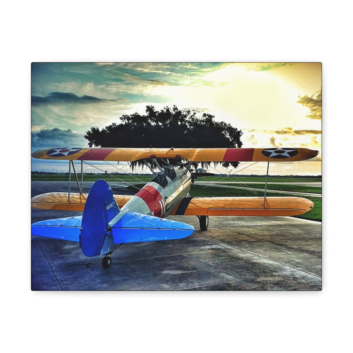 Stearman at Dawn Canvas Gallery Wrap