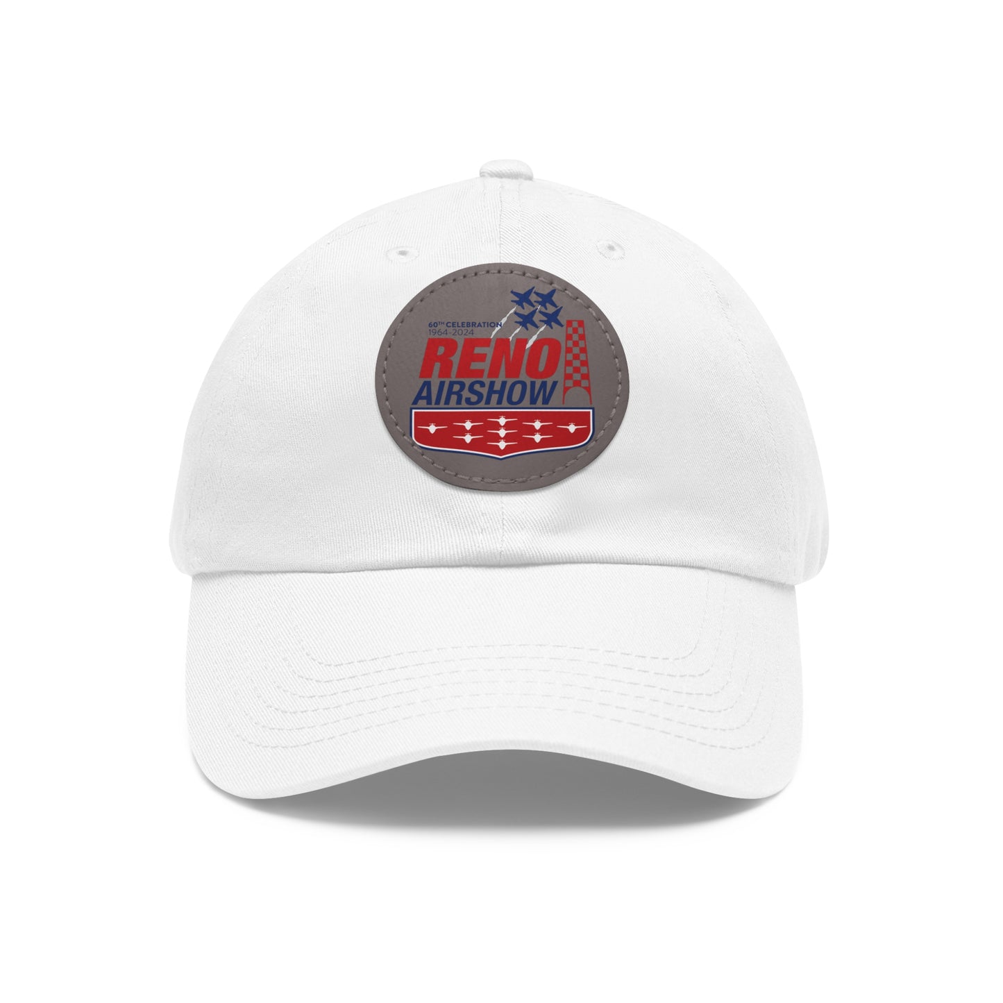 Reno Airshow Ball Cap / Hat with Leather Patch (Round)