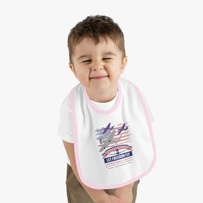 Let Freedom Fly International Airshow Baby Contrast Trim Jersey Bib