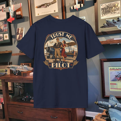 TRUST ME - I'm a PILOT" Softstyle T-Shirt Graphic Tee - Tailwind Version