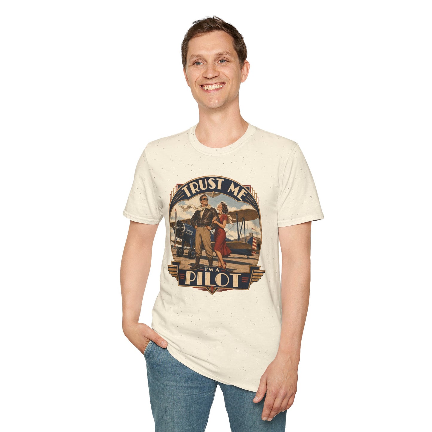 Pilot T-Shirt — Vintage “Trust Me, Pilot” Aviation Graphic Tee