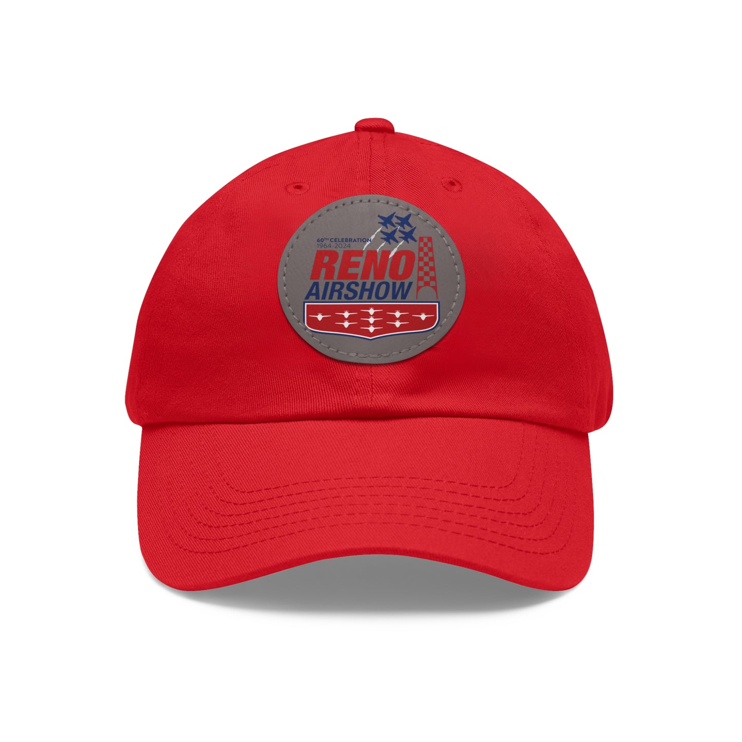 Reno Airshow Ball Cap / Hat with Leather Patch (Round)