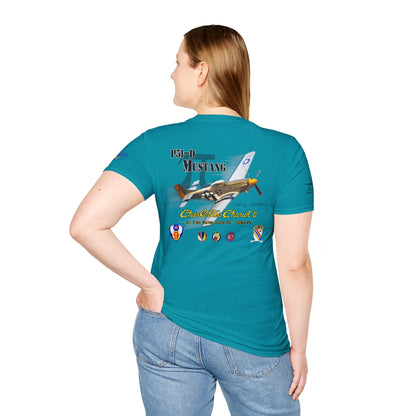 Southern Heritage Aviation Foundation P51 Mustang Charlotte's Chariot II Unisex Softstyle T-Shirt