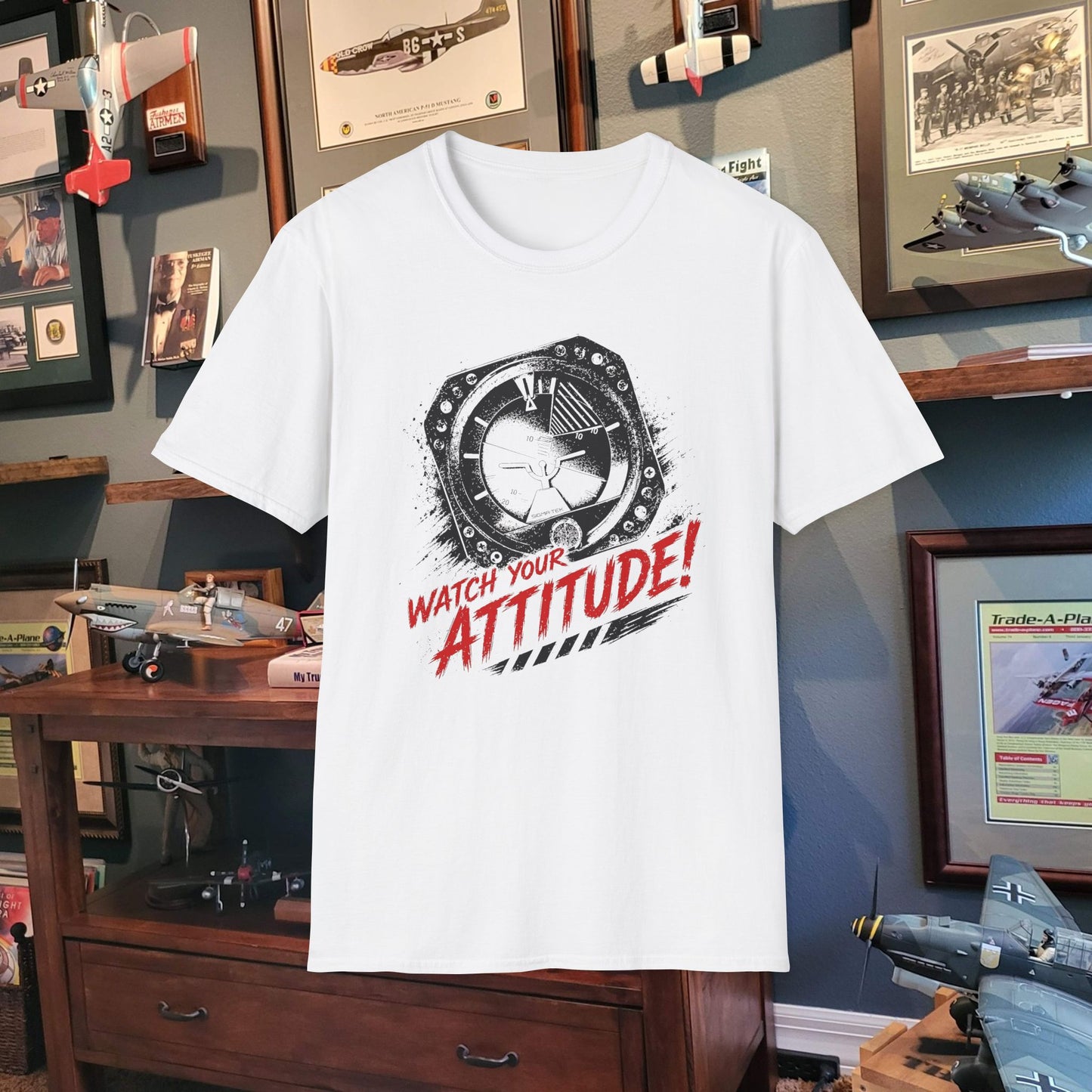 T-Shirt — Watch Your Attitude! Retro Radar Graphic Tee