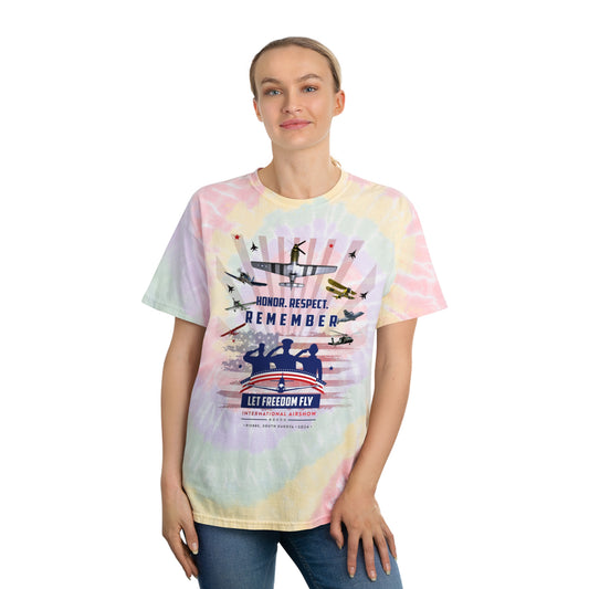 Let Freedom Fly International Airshow Official Version 2 Tie-Dye Tee, Spiral