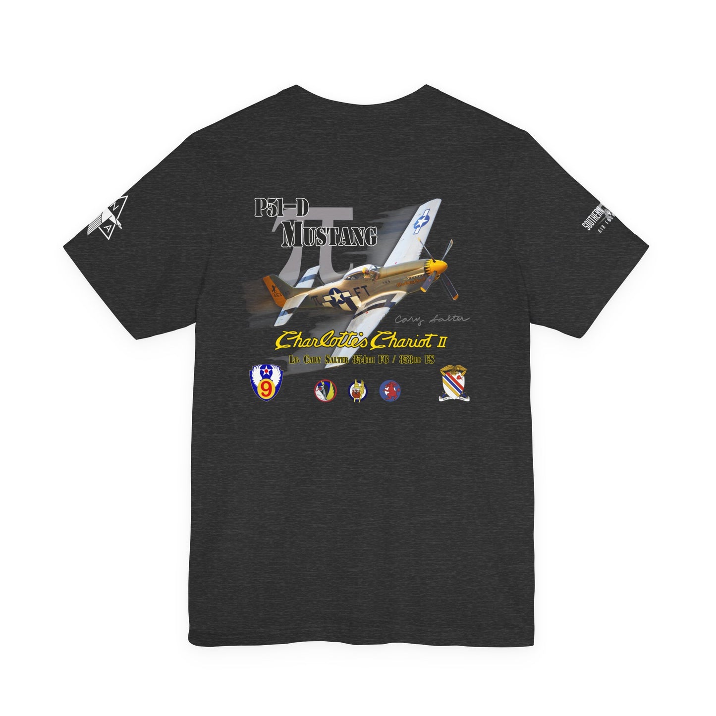 Southern Heritage Aviation Foundation P51 Mustang Charlotte's Chariot II Unisex Softstyle T-Shirt