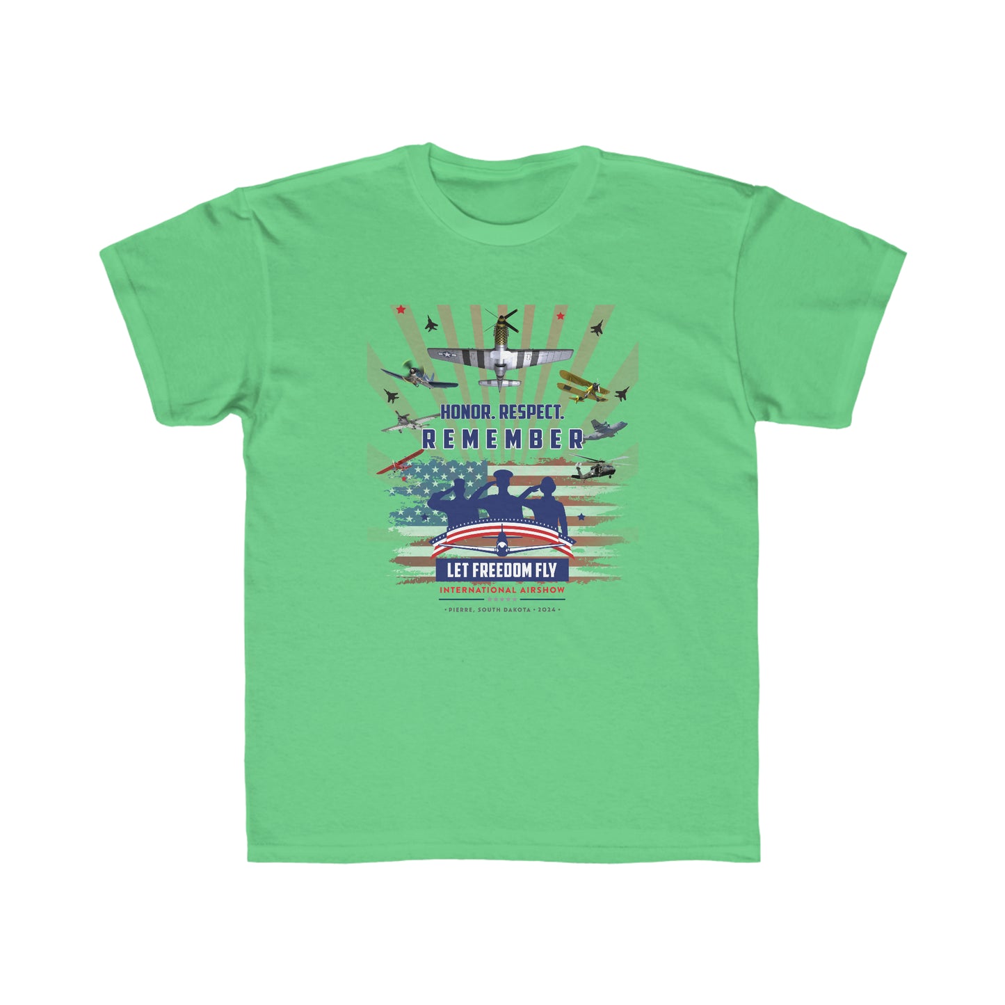 Let Freedom Fly International Airshow Version 2 Kids Regular Fit Tee