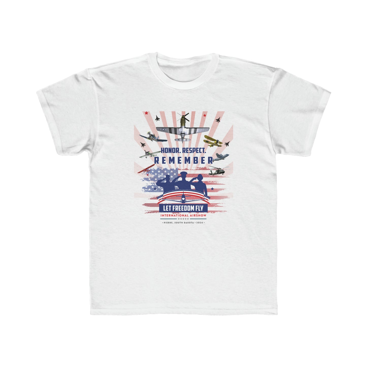 Let Freedom Fly International Airshow Version 2 Kids Regular Fit Tee