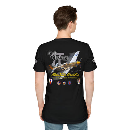 Southern Heritage Aviation Foundation P51 Mustang Charlotte's Chariot II Unisex Softstyle T-Shirt