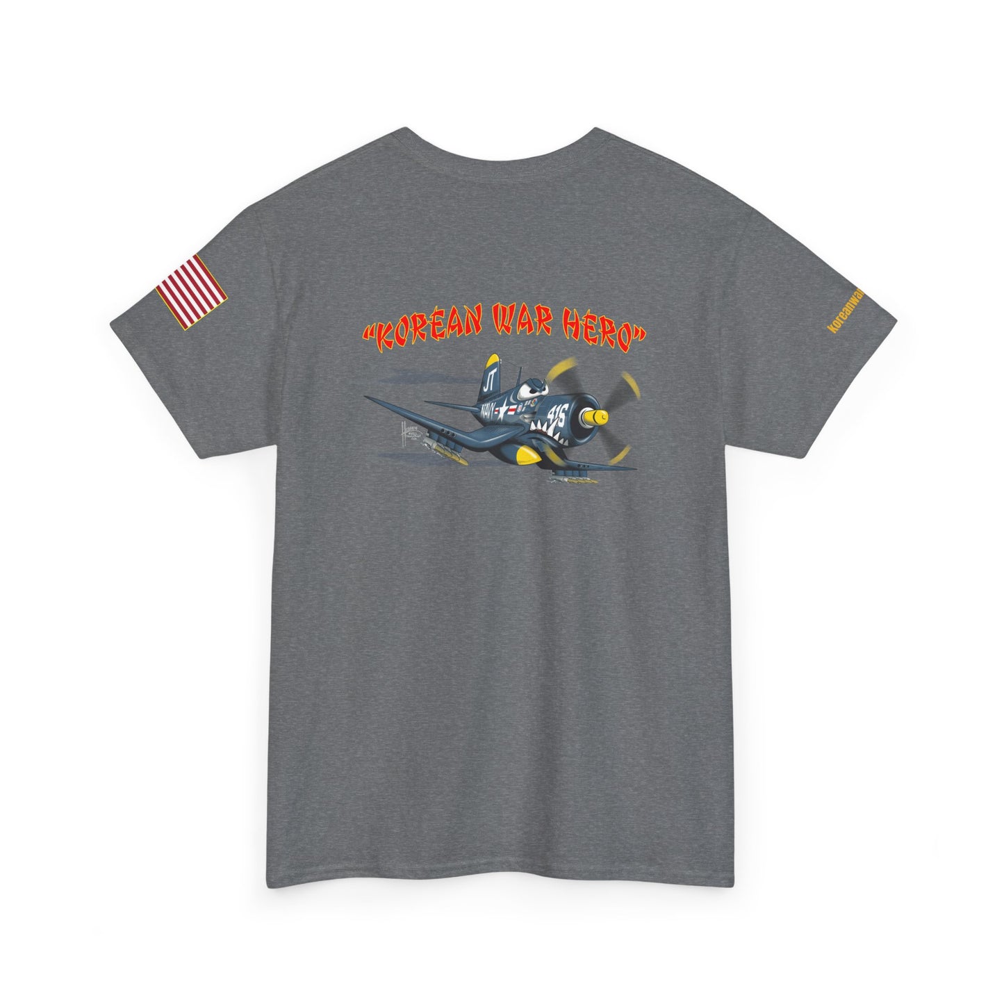 Korean War Hero F4U Corsair Unisex Heavy Cotton Tee