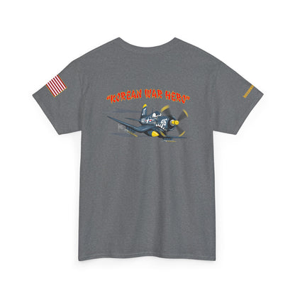 Korean War Hero F4U Corsair Unisex Heavy Cotton Tee