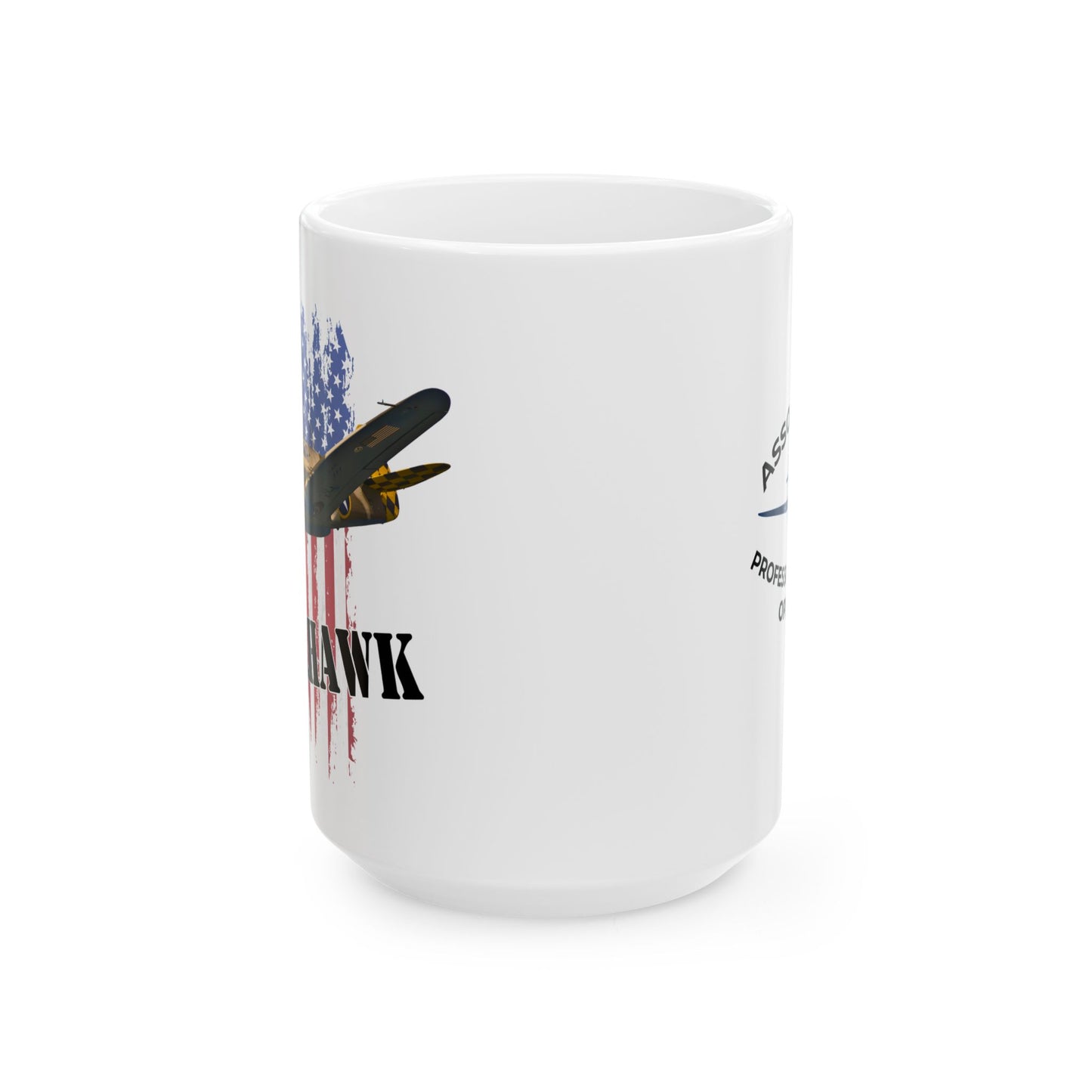 APWO P40 Warhawk Logo Ceramic Mug, (15oz)