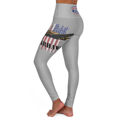 Let Freedom Fly International Airshow P40 Warhawk High Waisted Yoga Leggings (AOP)