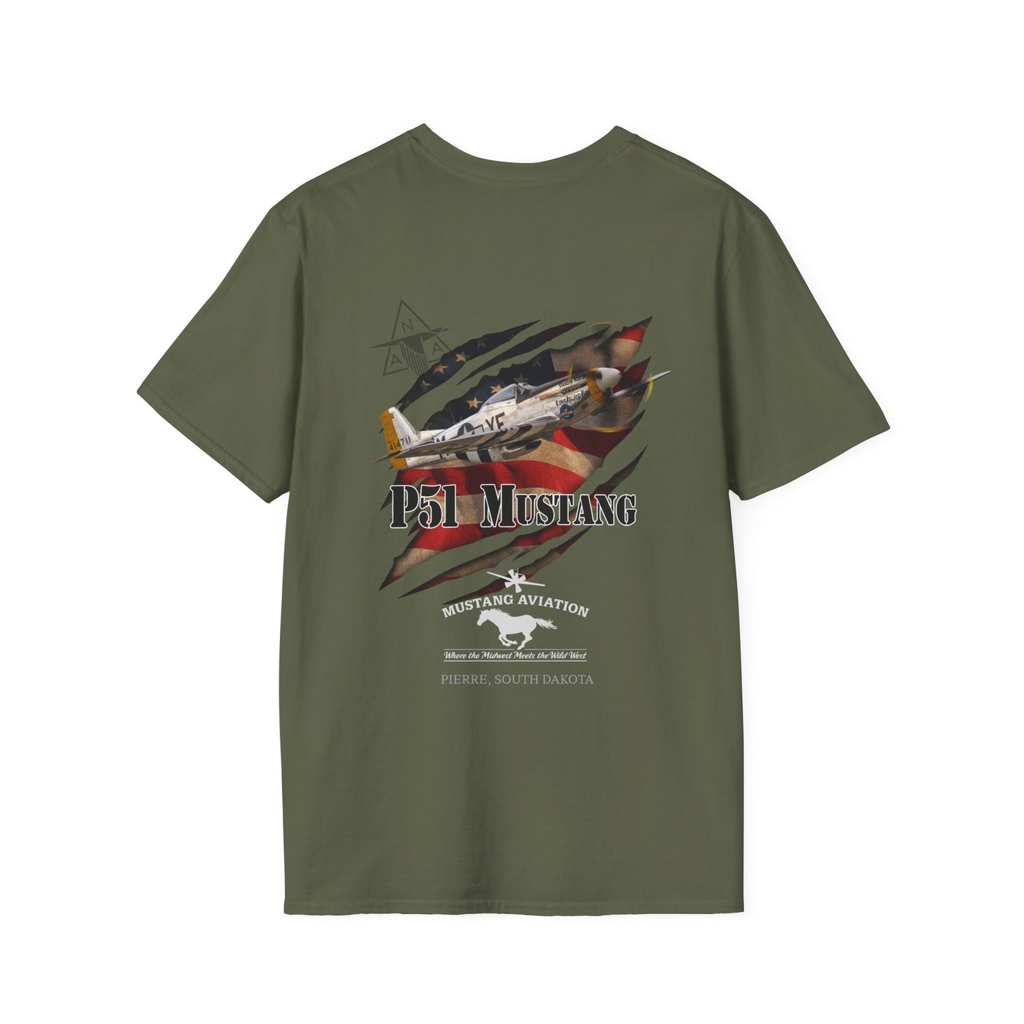 Mustang Aviation - P51 Mustang Unisex Tri-Blend Crew Tee