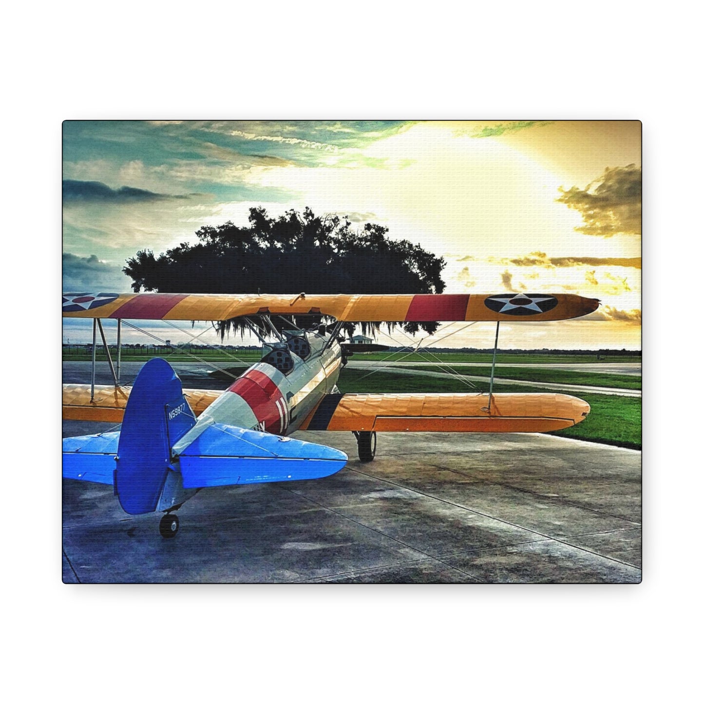 Stearman at Dawn Canvas Gallery Wrap