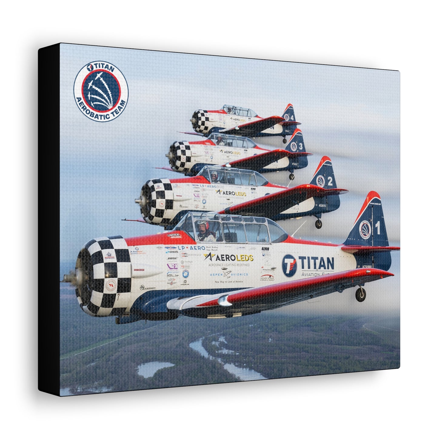 TITAN Aerobatic Team Echelon Flight Canvas Gallery Wrap