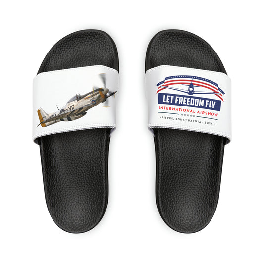 Let Freedom Fly International Airshow Youth PU Slide Sandals - P51