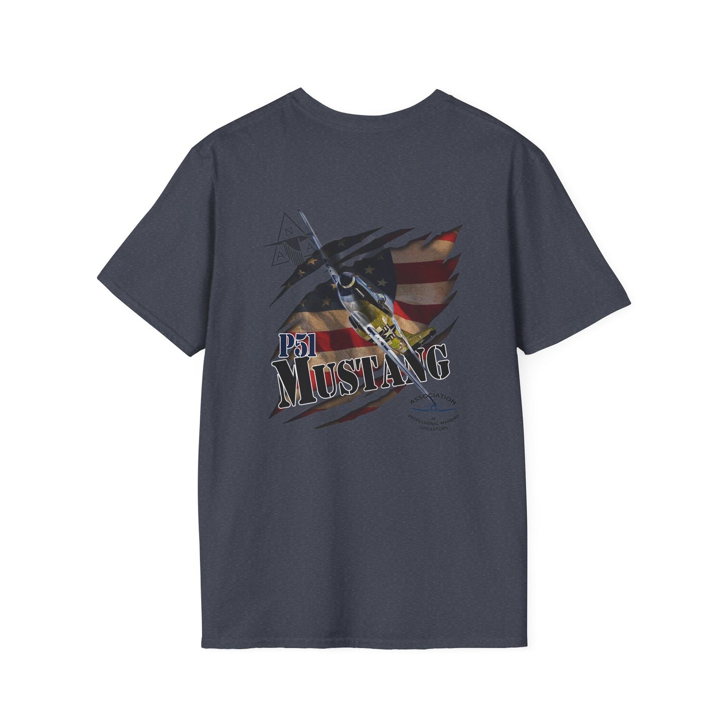 APWO P-51 Mustang Member T-Shirt Unisex Softstyle T-Shirt