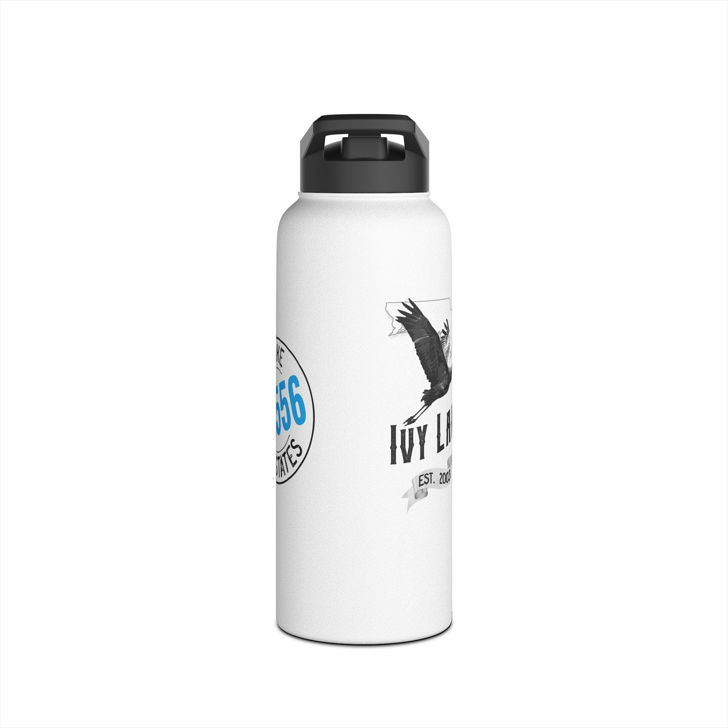 ILE 33556 Ivy Lake Estates Resident Stainless Steel Water Bottle, Standard Lid