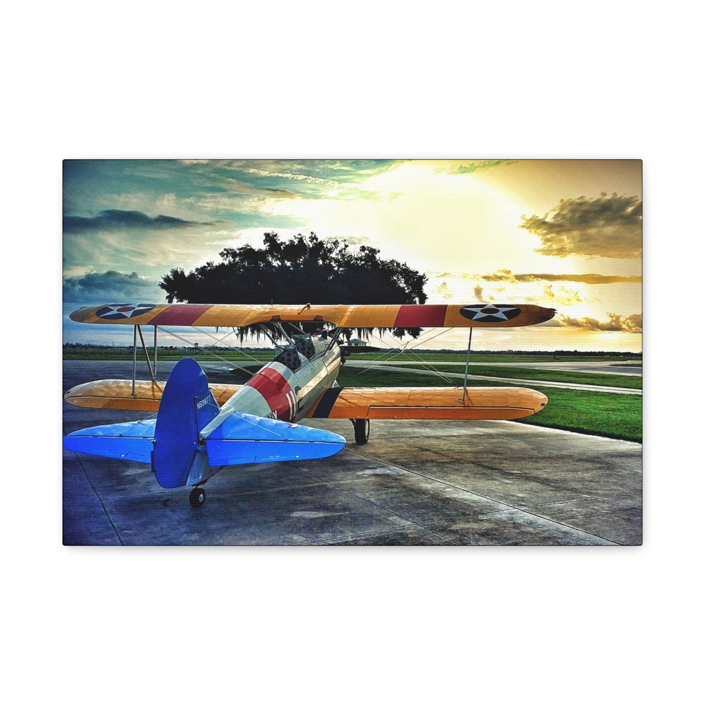 Stearman at Dawn Canvas Gallery Wrap