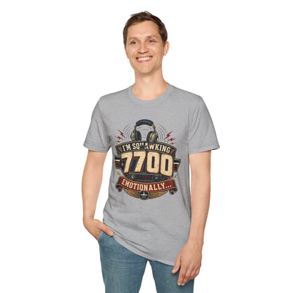 T‑Shirt — “I’m Squawking 7700 Emotionally” Retro Pilot/AvGeek Graphic Tee