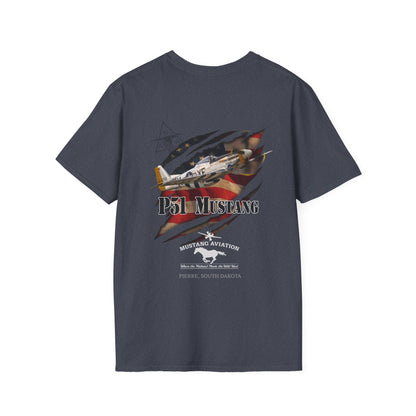 Mustang Aviation - P51 Mustang Unisex Tri-Blend Crew Tee