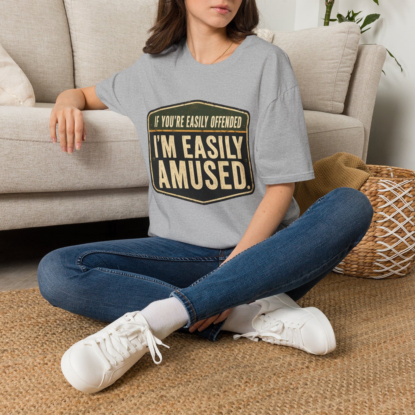 T-Shirt — “If You’re Easily Offended I’m Easily Amused” Graphic Tee