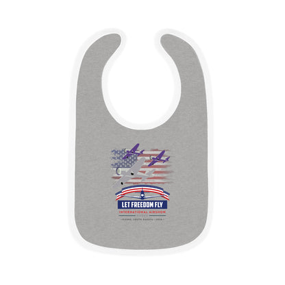 Let Freedom Fly International Airshow Baby Contrast Trim Jersey Bib