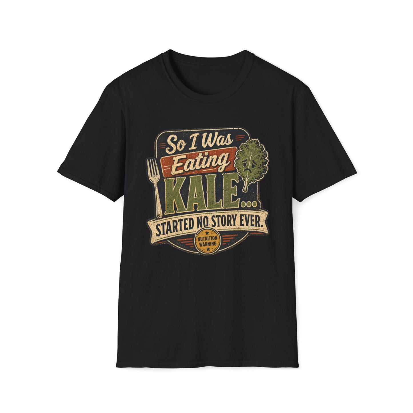 Eating Kale T-Shirt — "So I Was Eating Kale... Started No Story Ever" Vintage Veggie Tee