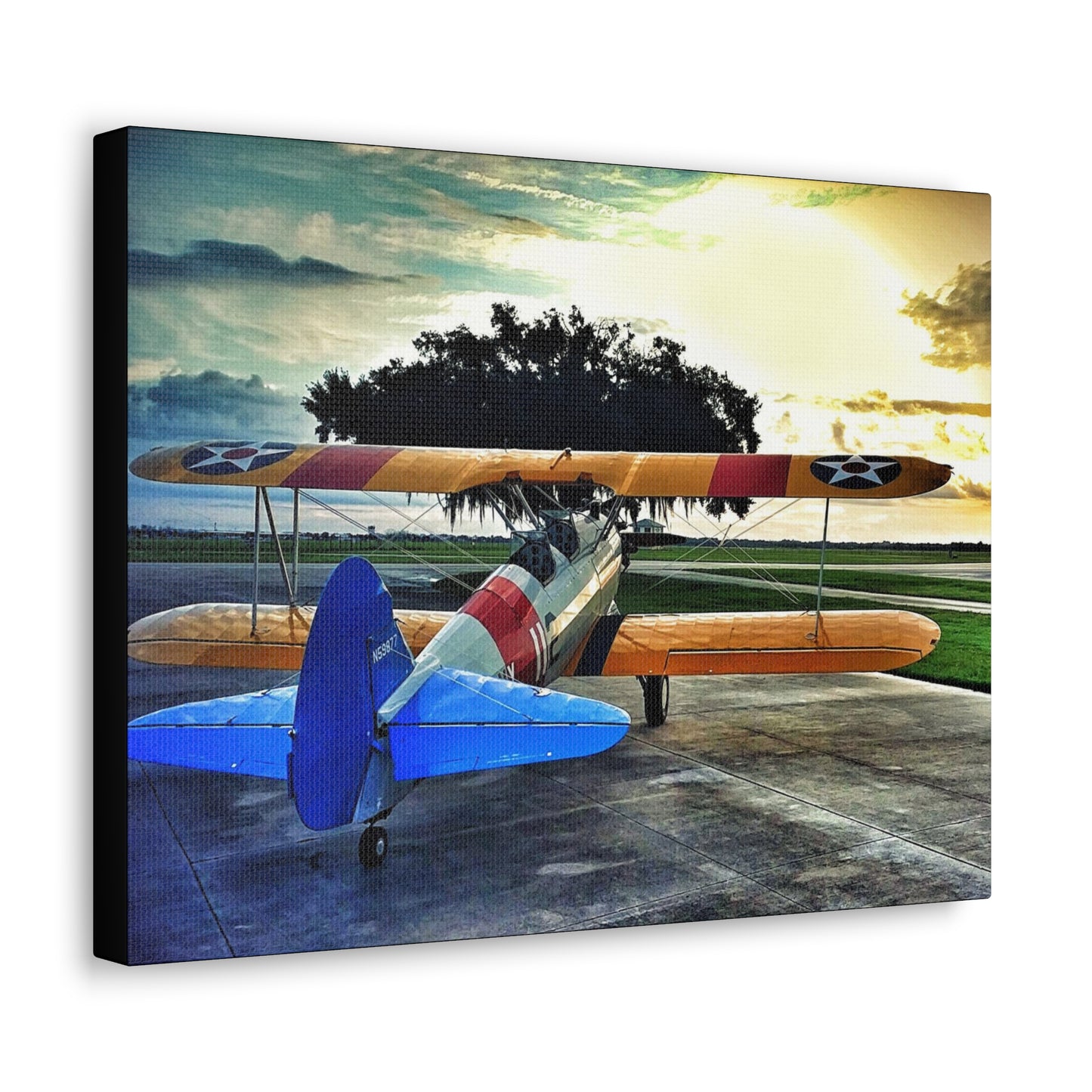 Stearman at Dawn Canvas Gallery Wrap