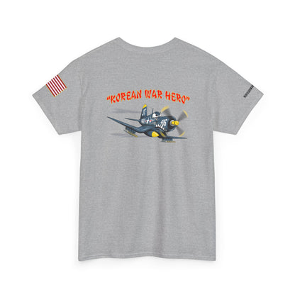 Korean War Hero F4U Corsair Unisex Heavy Cotton Tee