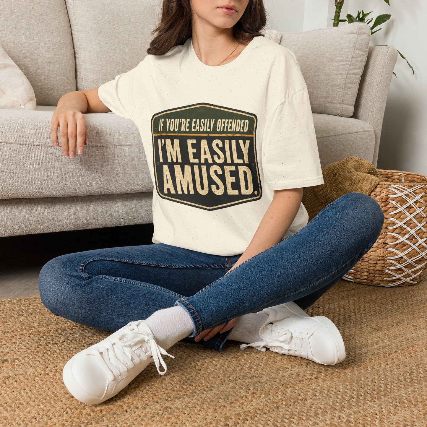 T-Shirt — “If You’re Easily Offended I’m Easily Amused” Graphic Tee