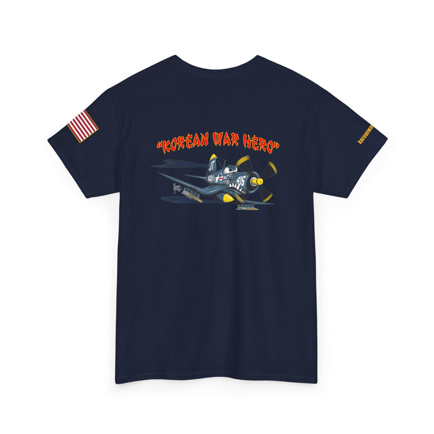 Korean War Hero F4U Corsair Unisex Heavy Cotton Tee