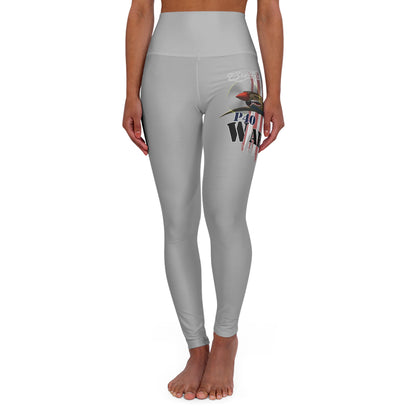 Let Freedom Fly International Airshow P40 Warhawk High Waisted Yoga Leggings (AOP)