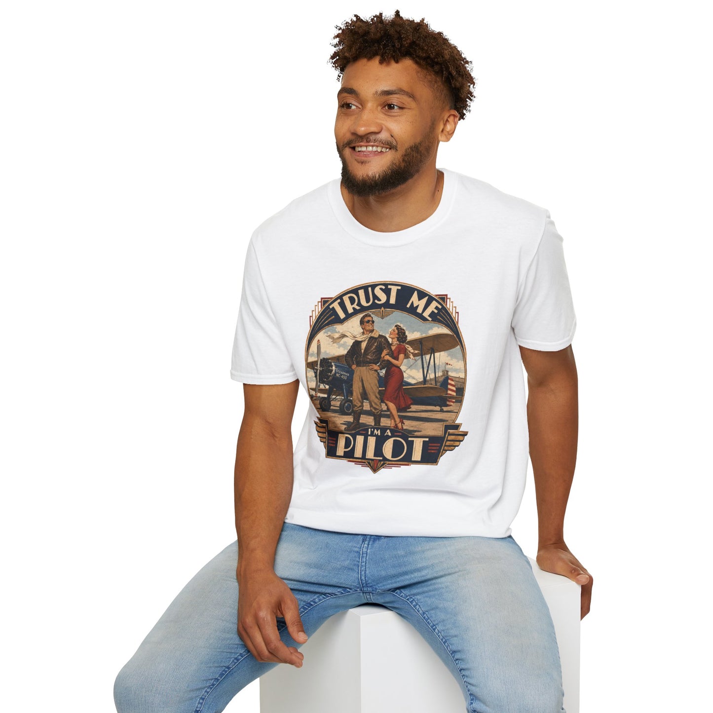 Pilot T-Shirt — Vintage “Trust Me, Pilot” Aviation Graphic Tee