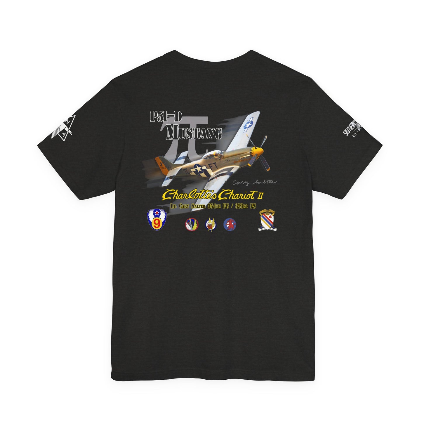Southern Heritage Aviation Foundation P51 Mustang Charlotte's Chariot II Unisex Softstyle T-Shirt