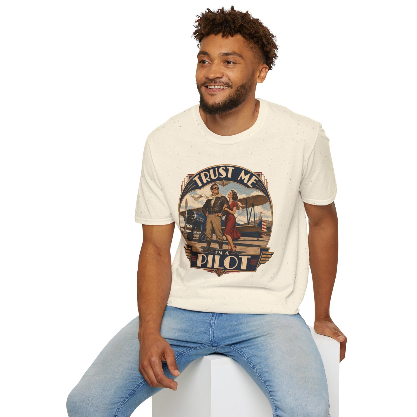 Pilot T-Shirt — Vintage “Trust Me, Pilot” Aviation Graphic Tee