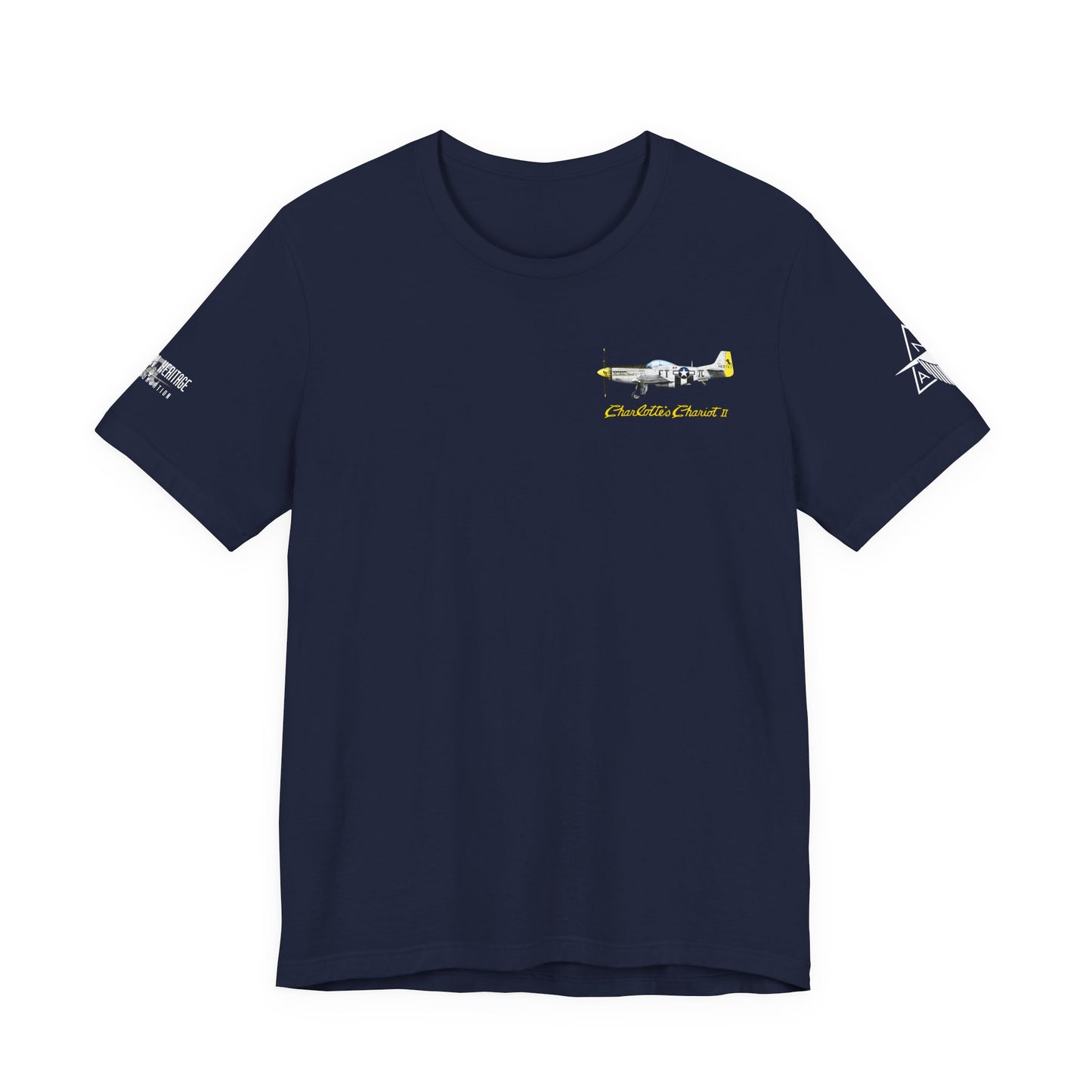 Southern Heritage Aviation Foundation P51 Mustang Charlotte's Chariot II Unisex Softstyle T-Shirt