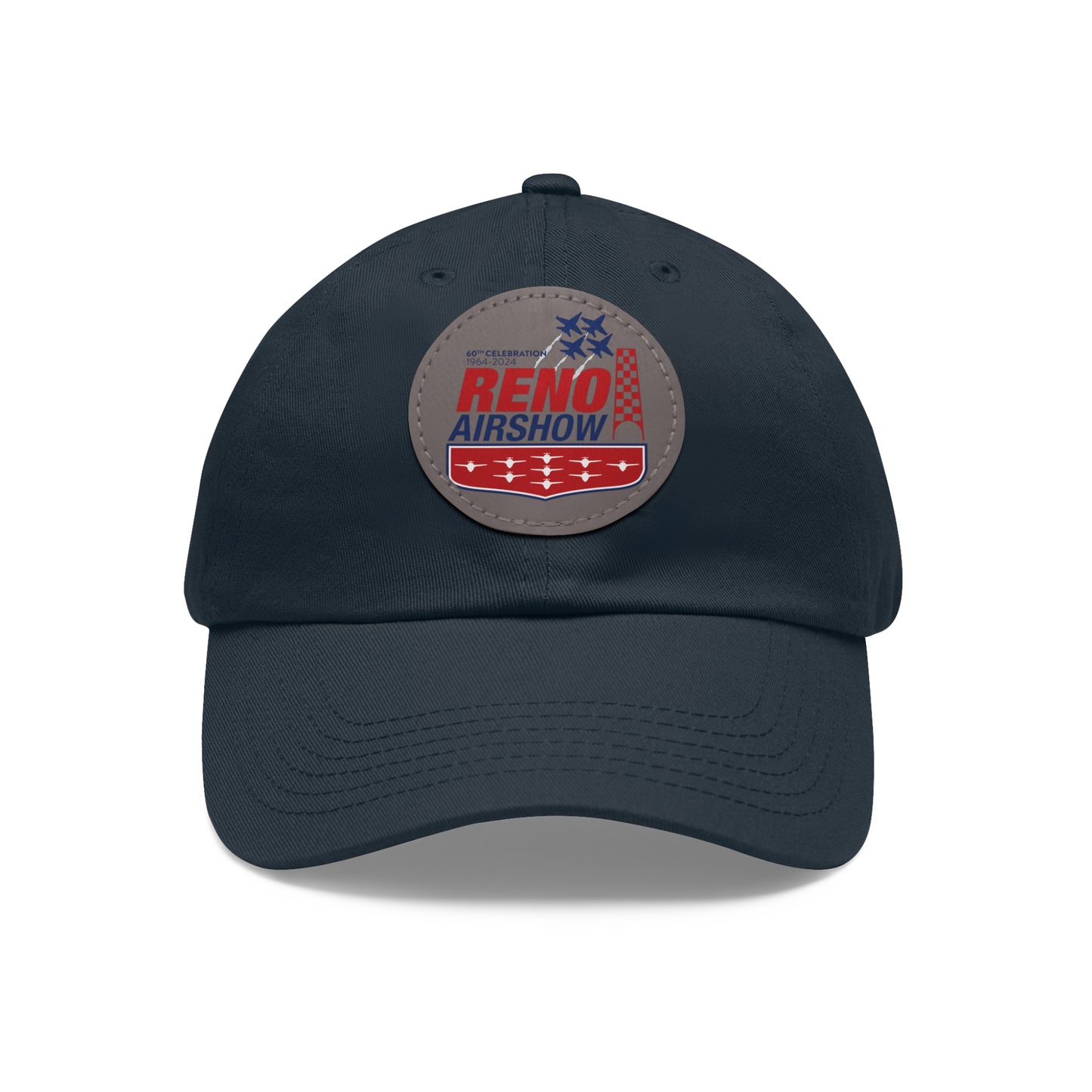 Reno Airshow Ball Cap / Hat with Leather Patch (Round)