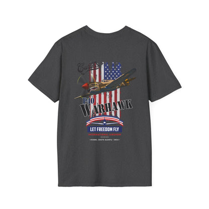 Let Freedom Fly P-40 Warhawk Version 2 T-Shirt Unisex Softstyle T-Shirt