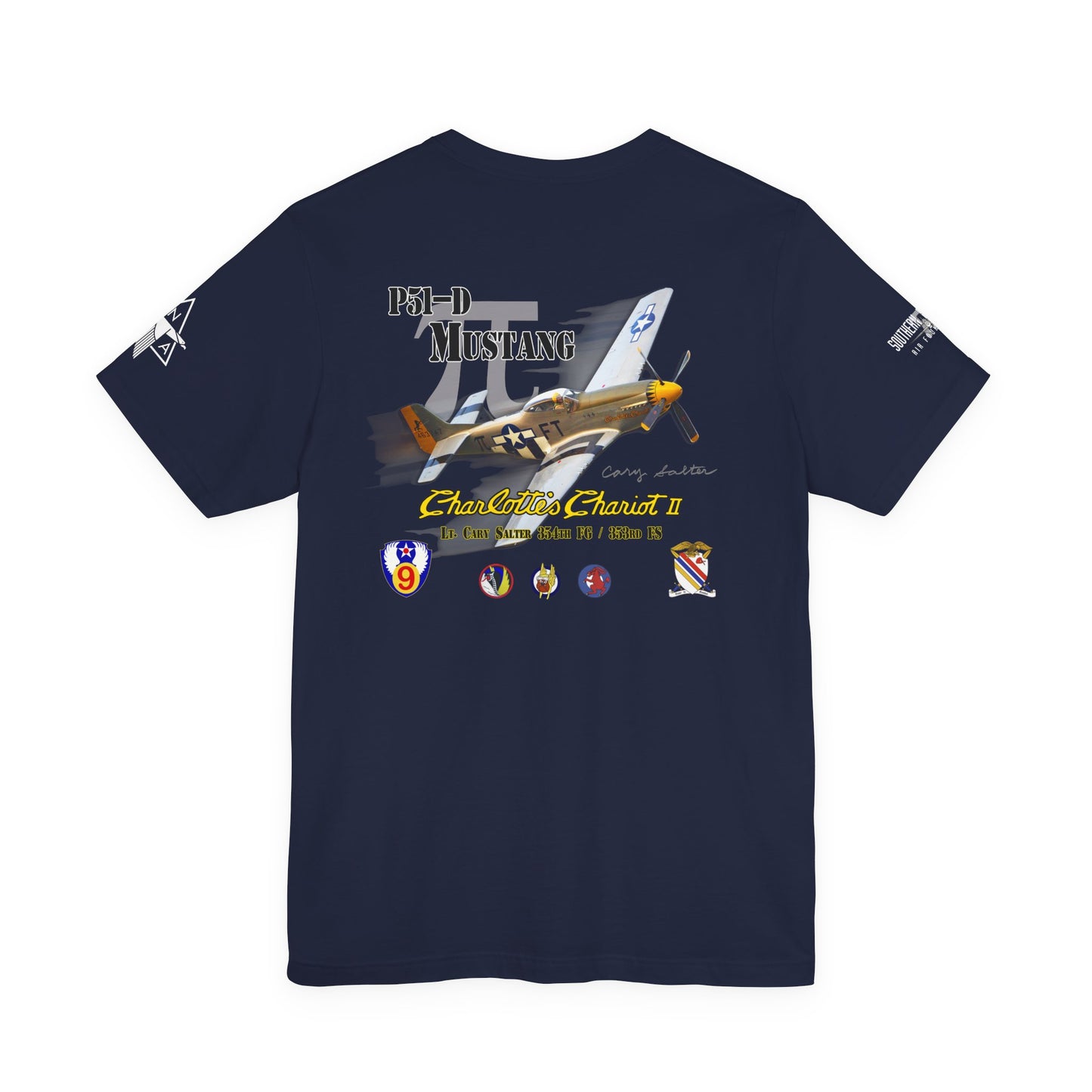 Southern Heritage Aviation Foundation P51 Mustang Charlotte's Chariot II Unisex Softstyle T-Shirt