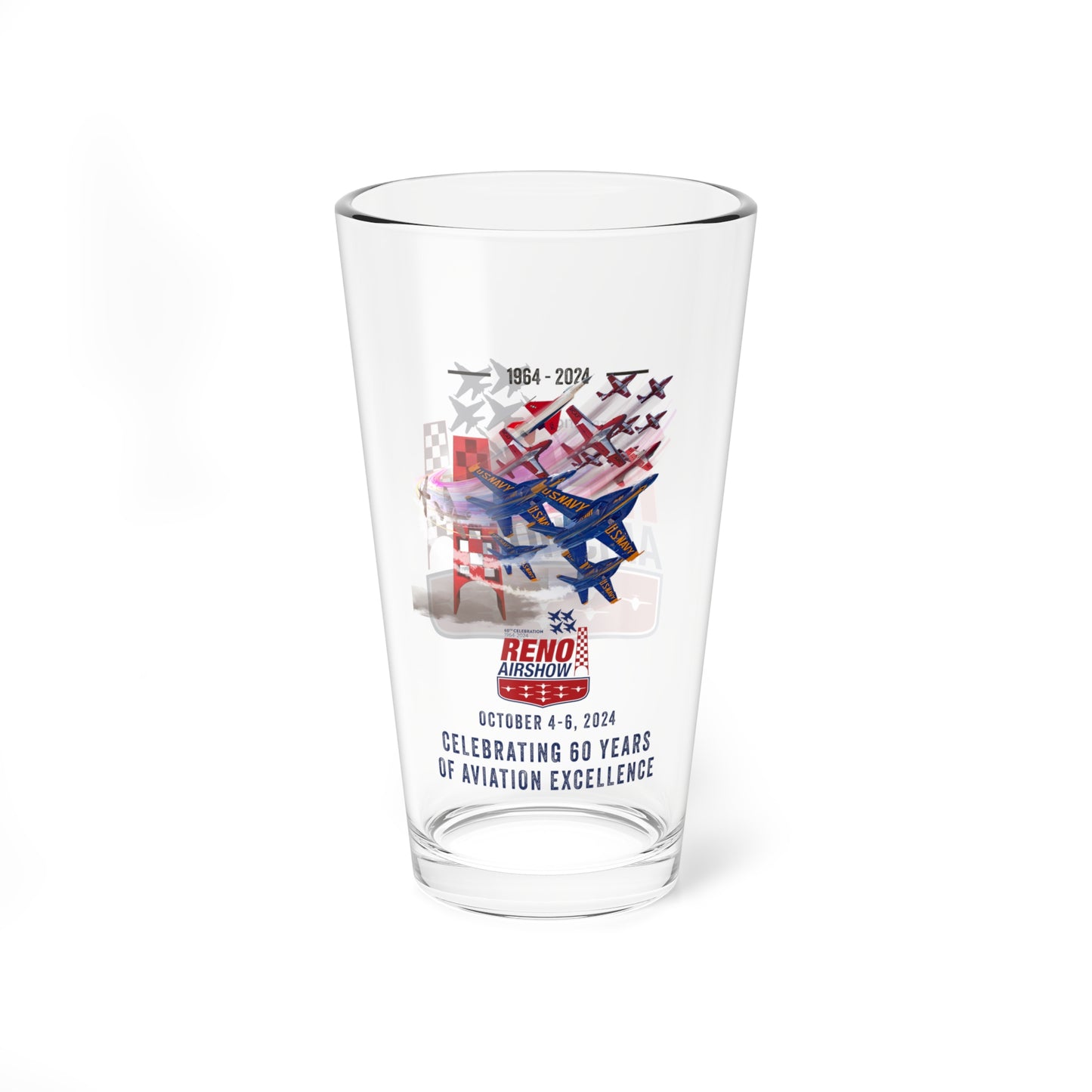 Reno Airshow Official  Bar / Pint / Mixing Glass, 16oz