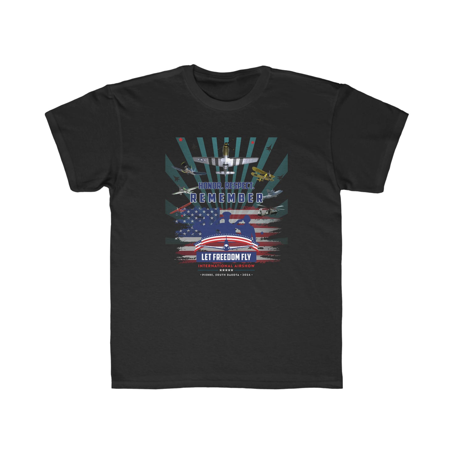 Let Freedom Fly International Airshow Version 2 Kids Regular Fit Tee