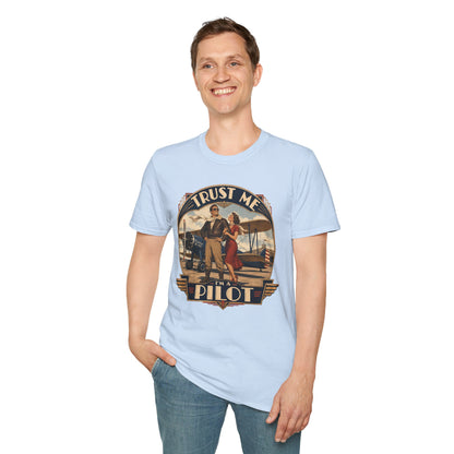 Pilot T-Shirt — Vintage “Trust Me, Pilot” Aviation Graphic Tee