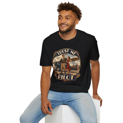 Pilot T-Shirt — Vintage “Trust Me, Pilot” Aviation Graphic Tee