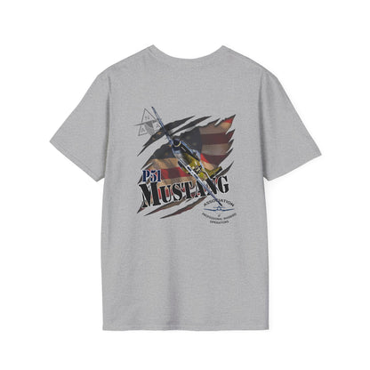 APWO P-51 Mustang Member T-Shirt Unisex Softstyle T-Shirt