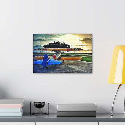 Stearman at Dawn Canvas Gallery Wrap