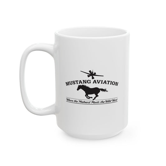 Mustang Aviation P51 Ceramic Mug, (15oz)